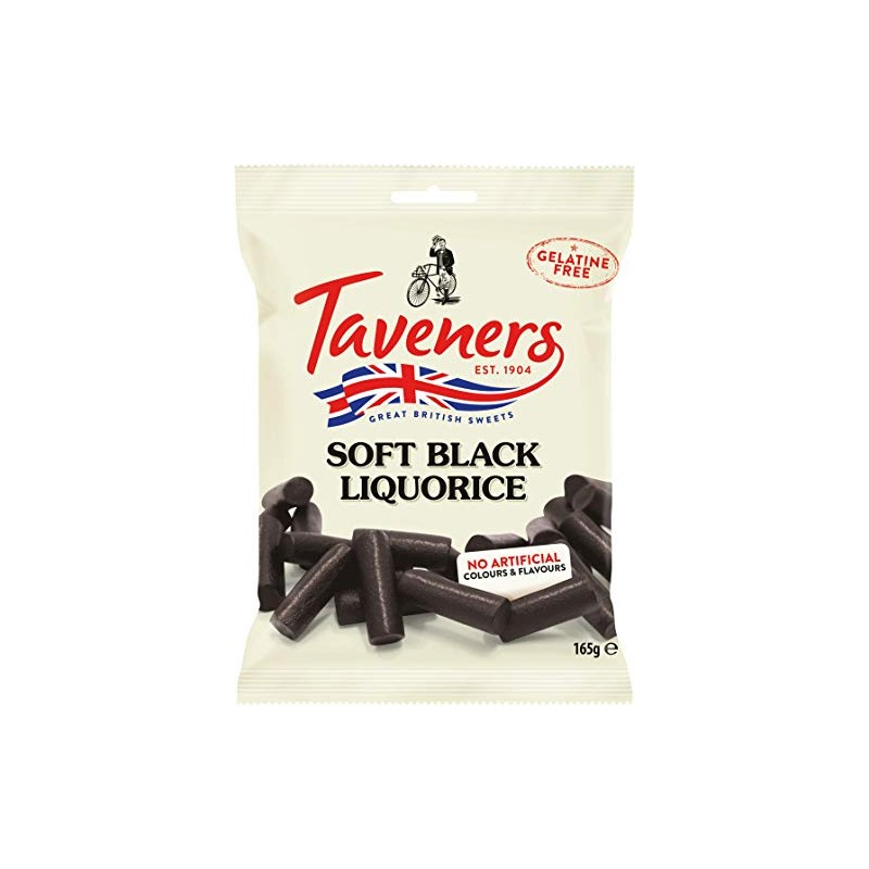 Taveners Soft Black Liquorice 165g