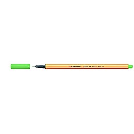 STABILO POINT 88 FINELINER PIGMENT LINER 88/033 (PACK OF 3) - FLUORESCENT GREEN