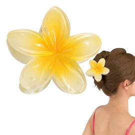 Hawaiian Flower Hair Clip, Hawaiian Claw Clips for Hair, Strong Hold Non-Slip Styling Accessories for Travel Beach Vacation Summer Festival