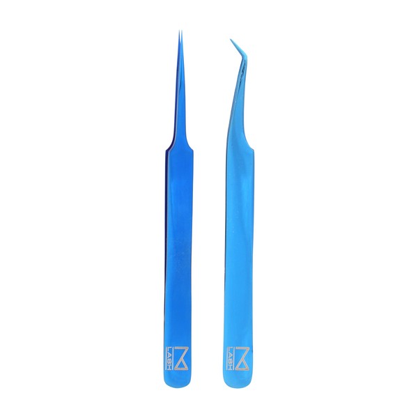 M Lash - Juego de pinzas de volumen y rectas para extensiones de pestañas (azul)
