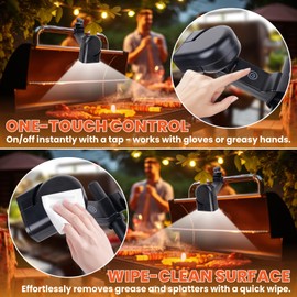 Bonlux 360°Rotating BBQ Grill Light with 10 Super Bright LEDs, Heat Resistant BBQ Light, IP65 Waterproof, Perfect for Gas/Charcoal Grills & Gifts