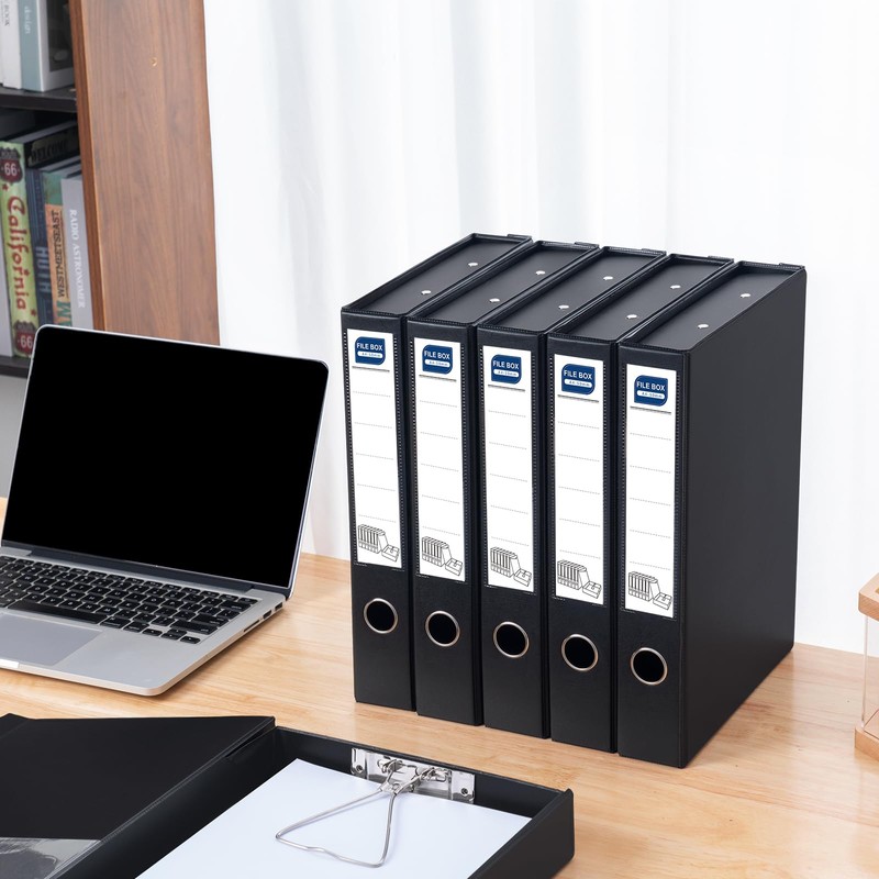 POERMA Storage File Boxes A4, 6 Pack Foldable File Box