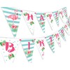 Flamingo Happy Birthday Banner - Pool Party Banner - Flamingle