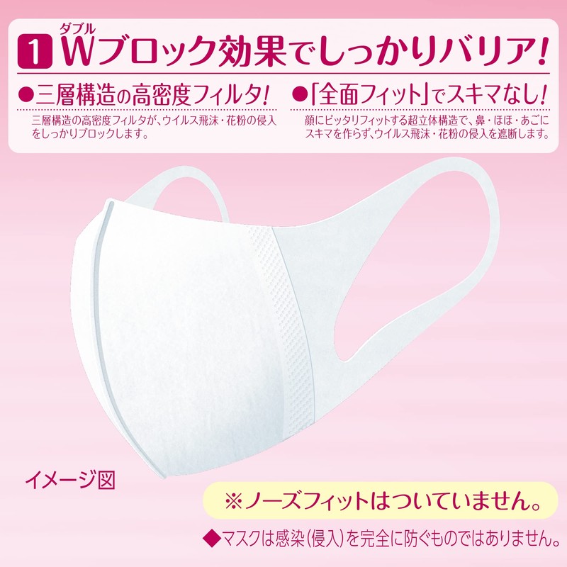 Super 3D Mask, Standard, Small, 30 Pieces (Compatible with PM2.5,