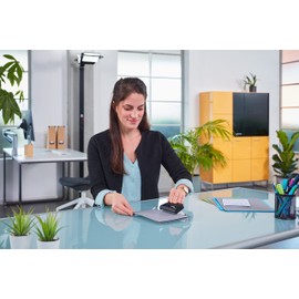 Novus E 210 10 Sheet Capacity Hole Punch - Black/ Grey