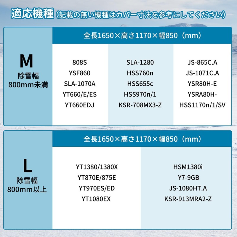 SDAWO Snowblower Cover (M, Silver)