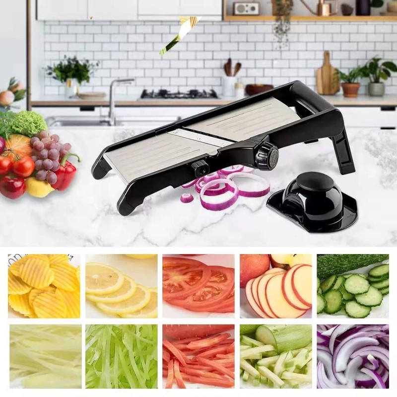 VEKAYA Adjustable Mandoline Slicer, Mandoline Slicer for Kitchen, Mandolin wi...