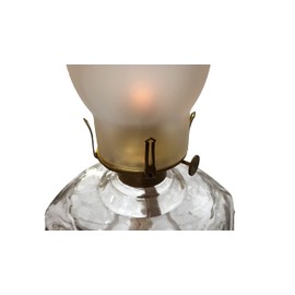 B&P Lamp® 3 Inch by 10 Inch Slim Style Glass Lamp Chimney with 3/4 Frosted Decoration for Vintage and Antique Style Lamps