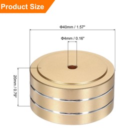 MECCANIXITY 8 Pcs Subwoofer Isolation Pad, 40x20mm Speaker Isolation Pad Feet Speaker Spikes Turntable Audio Studio Monitor Isolation Pad for Audio Equipment, M4 Screws Gold