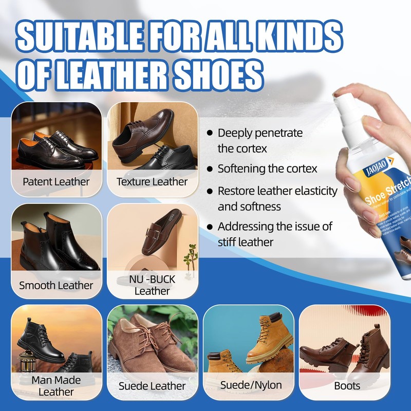 JAOJAO Boot Stretcher Spray, Shoe Stretch Spray for Relieve Tight
