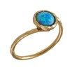 Custom Opal Ring October Birthstone Blue Opal Jewelry 14K Gold