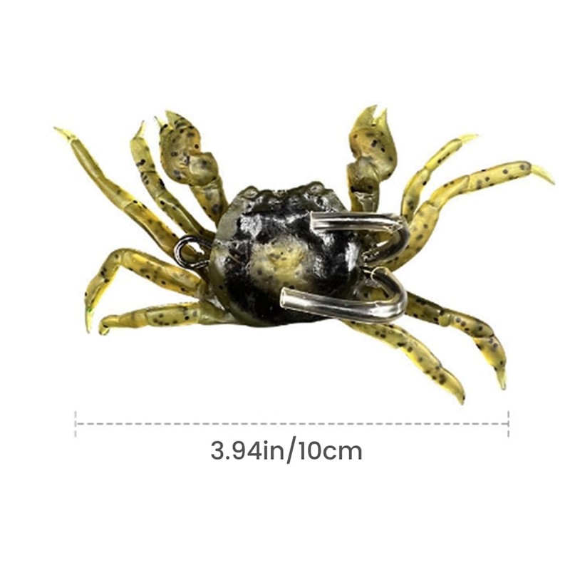 Wernfale 6pcs Cranka Crab Lure Crab Bait 3D Simulated Crab