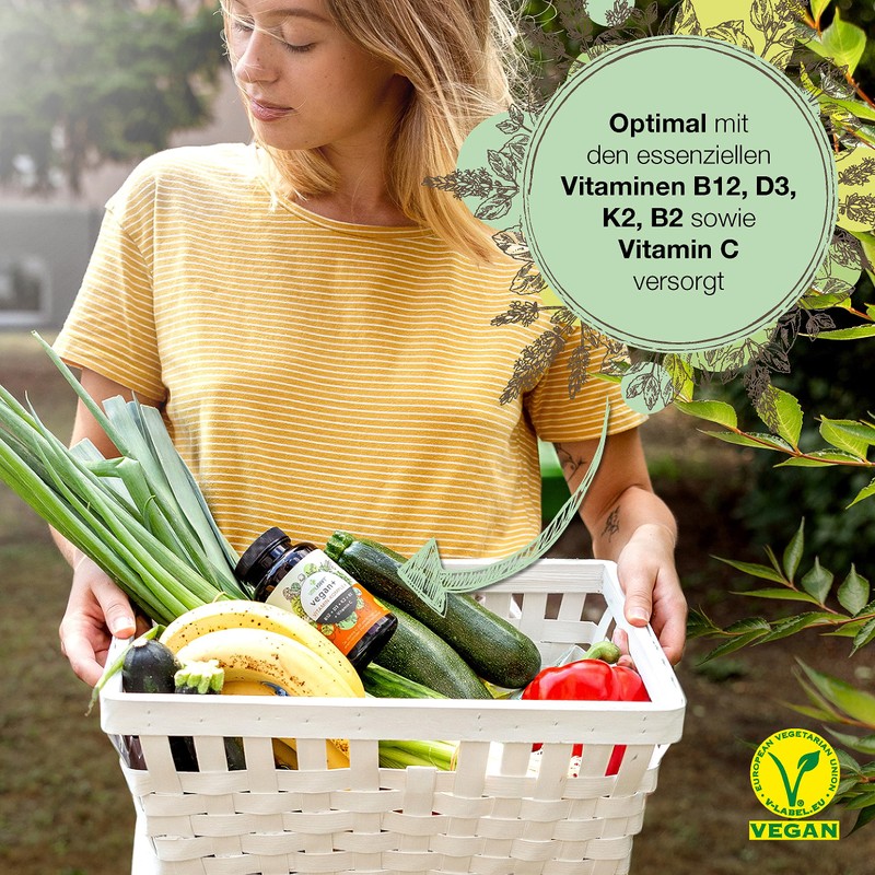 VITALKRAFT Vegan+ Vitamin & Mineral Complex Set, High Dose Capsules