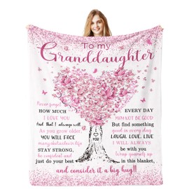 Jamfind Granddaughter Gifts from Grandma, Gift for Granddaughter, Great Granddaughters Gift, Birthday Gifts for Grand-Daughter Blanket 60"x 50", Presents from Grandpa