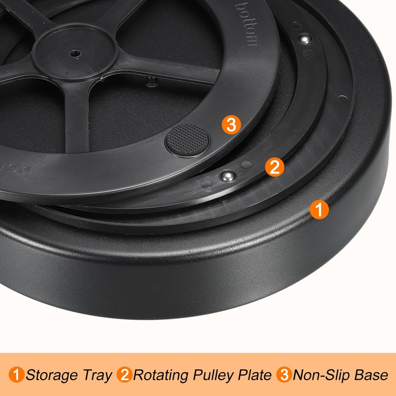 uxcell 3 Tier Lazy Susan Turntable, 12 Inch Metal Spice
