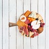 Ironwood Gourmet Acacia Wood Provencale Paddleboard, XL Round Serving Board