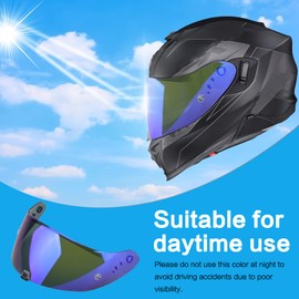RIDLOG Helmet Visor Fit for T520 ST1400 Motorcycle Helmetr Visor R1 Air Face Shield Helmet Accessories Replacement Tinted Motorcycle Helmet Visor (Plating Blue)
