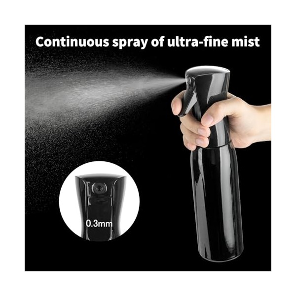 Uervoton Spr√ºhflasche f√ºr Haarspray, kontinuierliche Wassernebel-Spr√ºhflasche, leer, feiner Nebelspr√ºher, zum