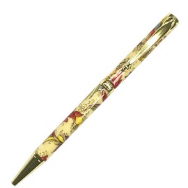 luminio Permanent Ball Point Pen 0.7 Twist-on Cross Type Fine Point Italian Paper (Flower White Pink)