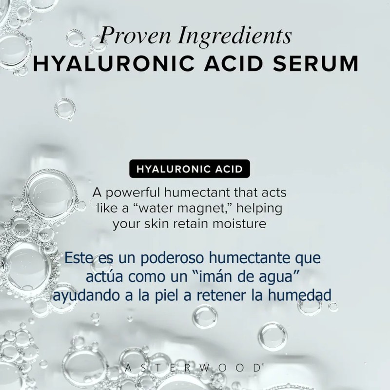 Asterwood Suero De Ácido Hialurónico Anti-edad, 29 Ml, 1 Oz
