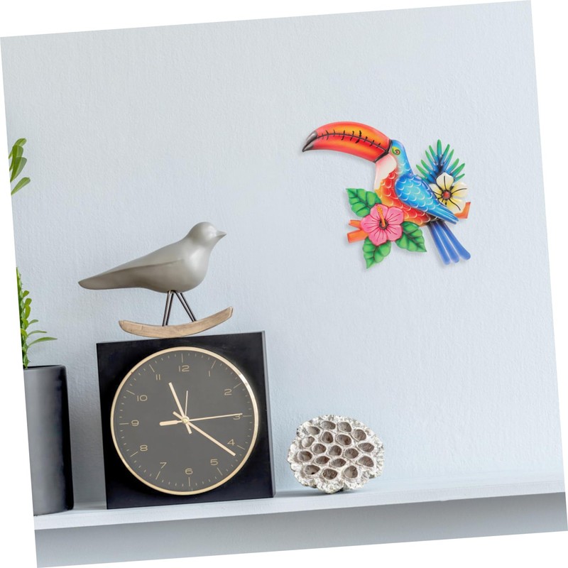 COHEALI Metal Toucan Wall Decor Rustic Bird Art for Bedroom