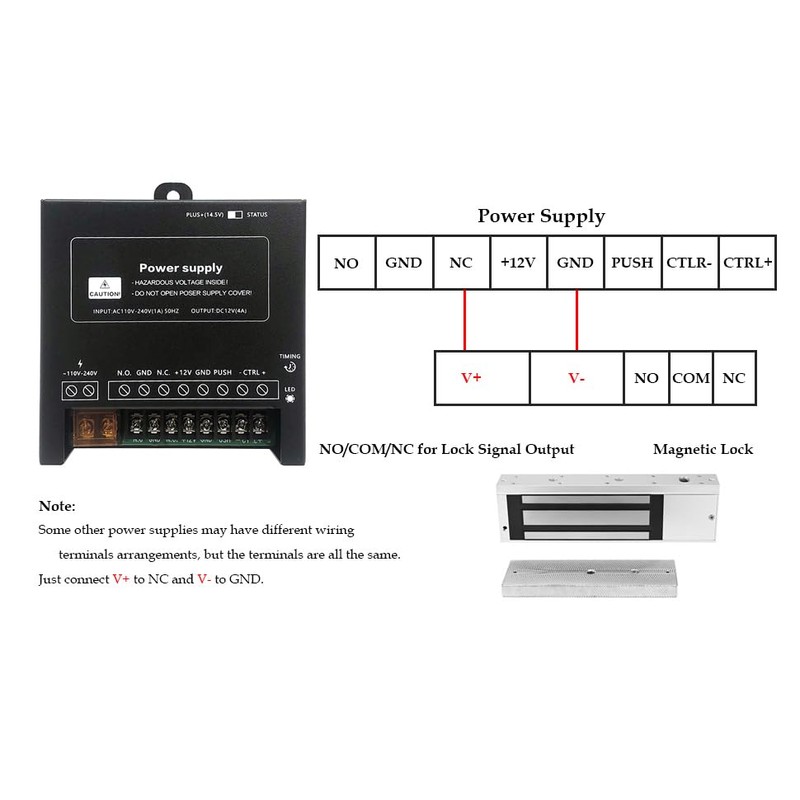 Electromagnetic Lock 1200LBS 500KG Holding Force 5 Wire Signal Output