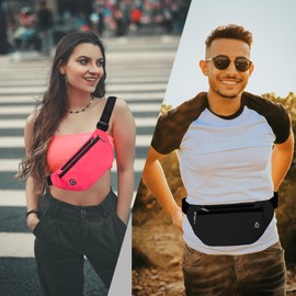 Fanny Pack for Women Men,Crossbody Fanny Pack Water Resistant Sports Waist Bag Pack, Belt Bag for Travel Hiking Running