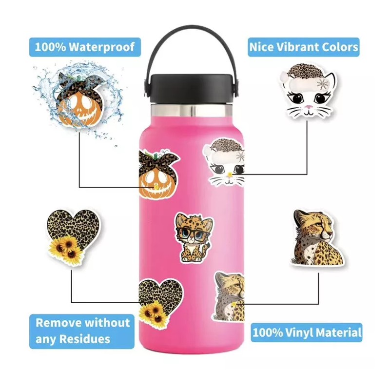 Unbranded 10pcs Fun Leopard Print Stickers. Scrapbooking, Journaling, Crafts, DIY.