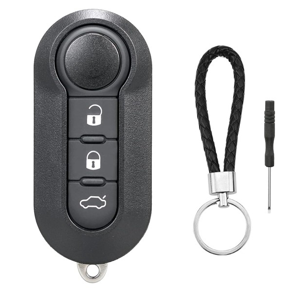 3 Button Car Key Shell Remote Control for Fiat 500
