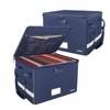 ENGPOW File Box with Lock, Fireproof Document Box with Pockets,