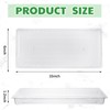 SiliFine 20 Pcs Clear Plastic Plant Saucer Rectangular Plant Drip