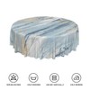 TTQYFNM Modern Aesthetic Stripe Round Tablecloth 60 Inch Gray Blue