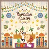 AhfuLife Ramadan Mubarak Window Stickers, 9 Sheets Reusable Eid Mubarak