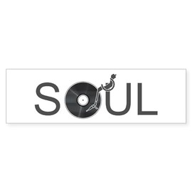 CafePress Soul Music Vinyl Sticker (Bumper) 10"x3" Rectangle Vinyl Bumper Sticker Car Decal