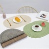 Set of 4 Braided Placemats, Oval Placemats, Double-Sided Non-Slip Place