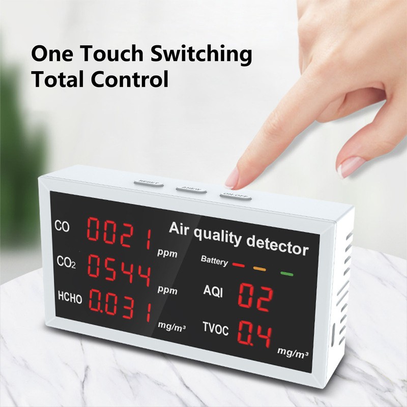 Indoor Air Quality Meter 5 In 1 PM2.5 HCHO Carbon