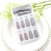 Coffin Press on Nails Medium Cat's Eye False Nails with