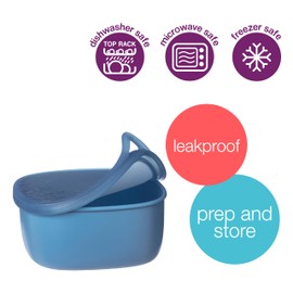 b.box Lunch Tub, Storage for Bento Box & Lunch Box, Ideal for Separating & Containing Foods, Dishwasher, Microwave and Freezer safe - Prepare and Store In Advance (Ocean)