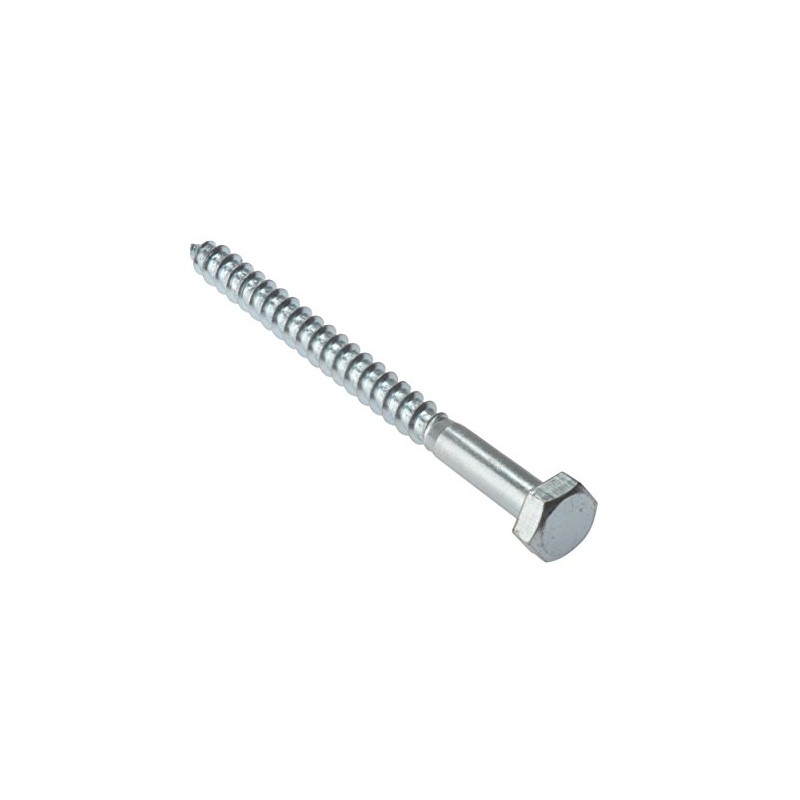 Coach Screw Hexagon Head Single Thread ZP M6 x 100mm