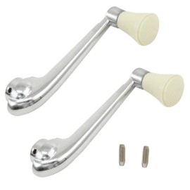 Moore Parts Vw Bug Inside Chrome Window Winder With Ivory Knob 1956-67, Pair