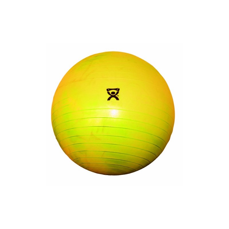 CanDo Abs Inflatable Ball, Yellow, 17.7 Inch