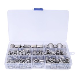 165 Pcs Rivet Nut Stainless Steel 304 M3~M10 Pull Rivet Nut Compartment Kit