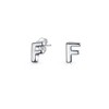 ABC Minimalist Capital Block Alphabet Letter F Initial Stud Earrings