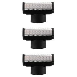 Melissa 16680055 Shaving Heads Set for Melissa 16680054 Multitrimmer - 3 Replacement Blades with Ultra Thin Double Sided Razor Blades for Precise Trimming, Shaving & Styling - Black