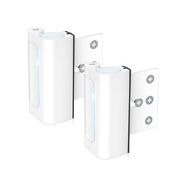 2 Pack Home Security Door Lock Withstand 800 lbs for Inward Swinging Door,Reinforcement Lock with 8 Screws to Prevent Unauthorized Entry door lock:_White