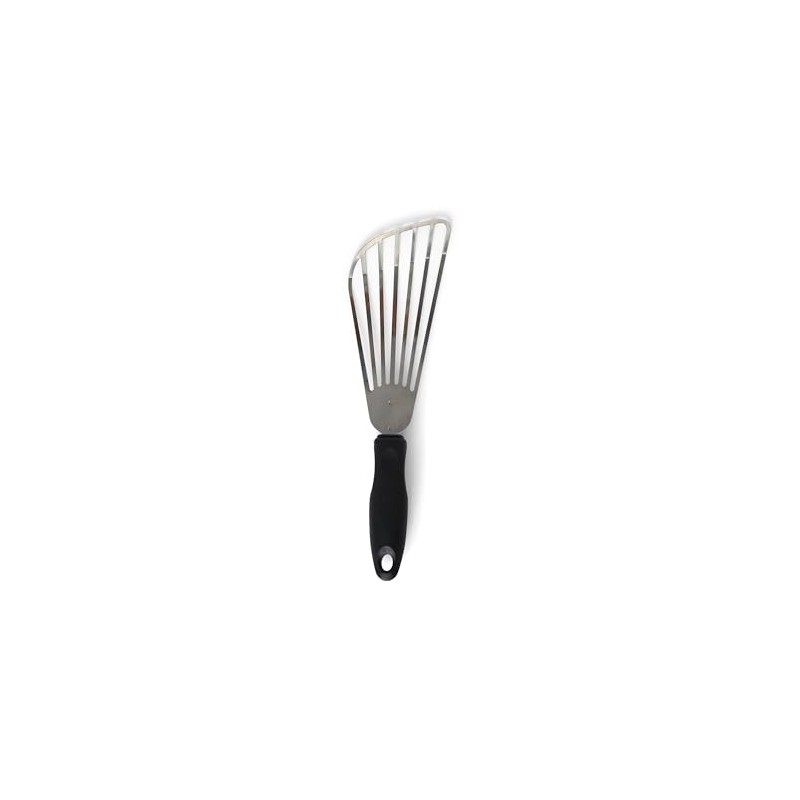 RSVP International Endurance Angled Fish Spatula/Turner, Slotted Stainless Steel with