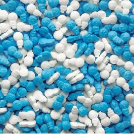 Blue & White Snowman - Edible Sprinkle Topping | great for Holiday Baking, Decorating Brownies, Cakes, Cookies, Doughnuts, Ice Cream, & More - (3.5oz Jar)