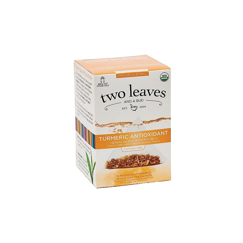Two Leaves and a Bud Organic Turmeric Antioxidant Herbal Tea,