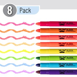 Mr. Pen Mr. Pen No Bleed Gel Highlighter, Bible Highlighters, Assorted Colors, Pack of 8, Fluorescent Gel Highlighters