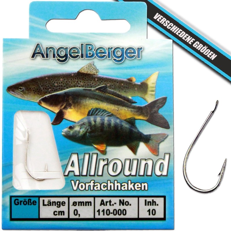 Angel Berger Leader Hook Tied Hooks (All-Round, Size 6 0.22